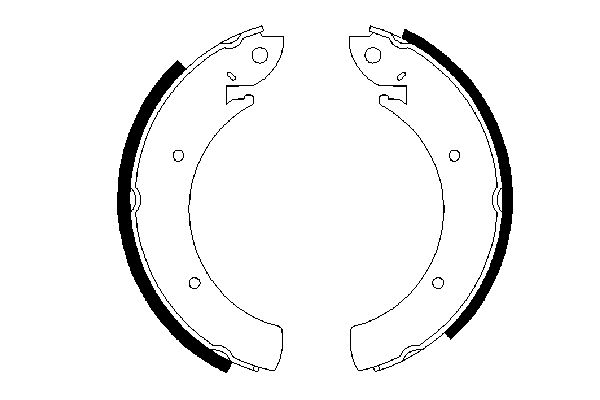 BOSCH 0 986 487 648 Brake Shoe Set