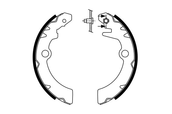 BOSCH 0 986 487 760 Brake Shoe Set