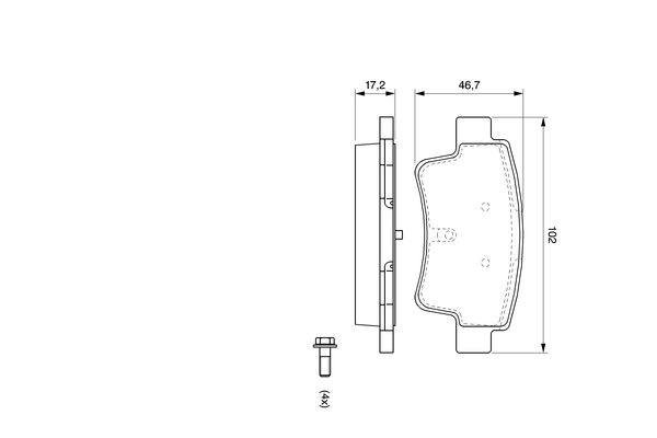 BOSCH 0 986 494 072 Brake Pad Set, disc brake