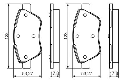 Brake Pad Set, disc brake BOSCH 0 986 495 102