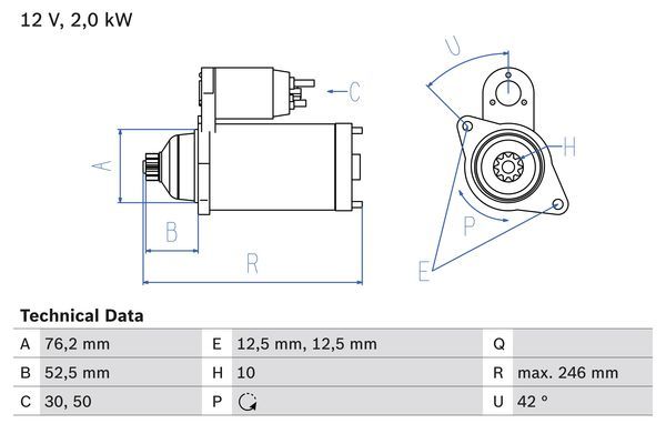 BOSCH 0 986 017 460 Starter