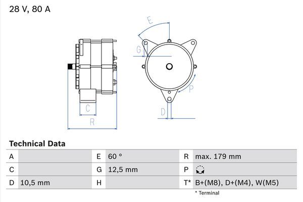 BOSCH 0 986 037 770 Alternator