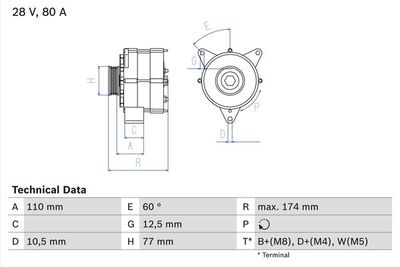 Alternator BOSCH 0 986 039 790