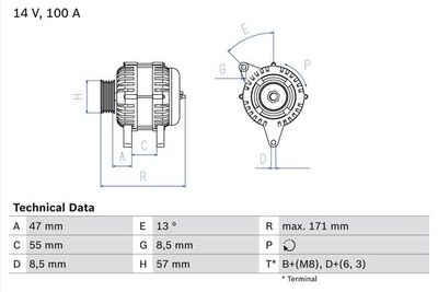 Alternator BOSCH 0 986 040 370