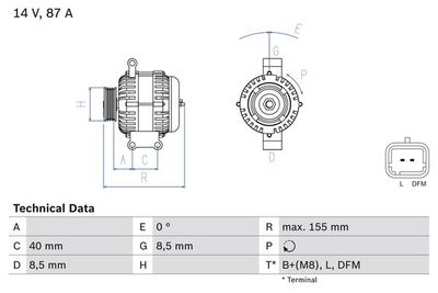 Alternator BOSCH 0 986 042 720