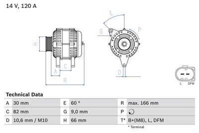 Alternator BOSCH 0 986 044 330