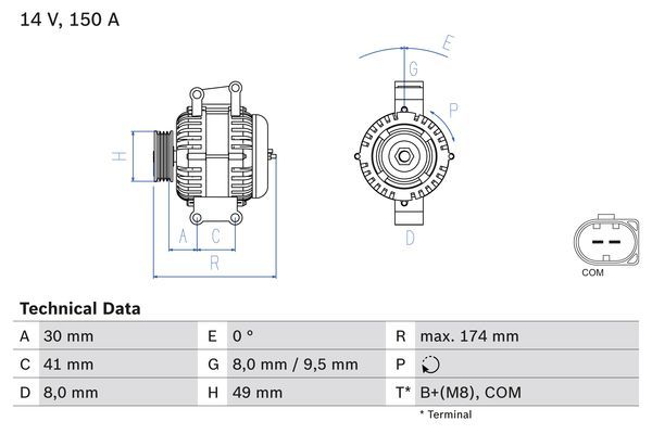 BOSCH 0 986 047 240 Alternator