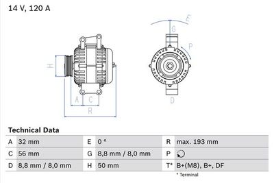 Alternator BOSCH 0 986 047 660