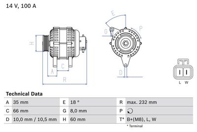 Alternator BOSCH 0 986 048 340