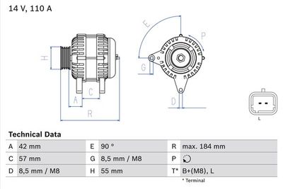 Alternator BOSCH 0 986 048 611