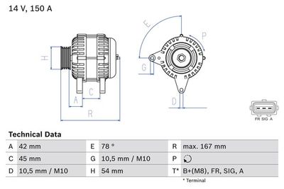 Alternator BOSCH 0 986 049 071