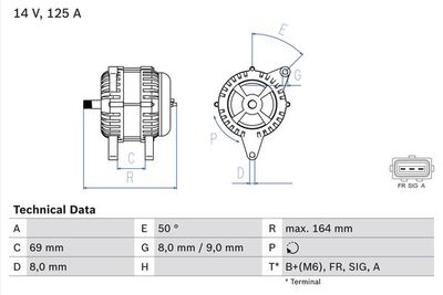 Alternator BOSCH 0 986 049 181