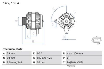 Alternator BOSCH 0 986 080 410