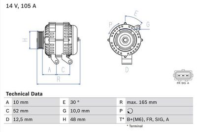 Alternator BOSCH 0 986 080 440