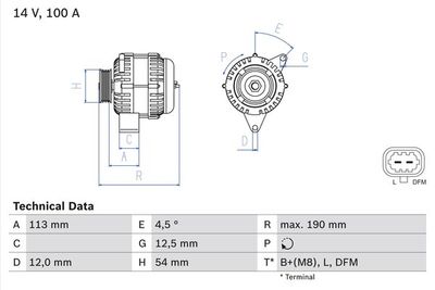 Alternator BOSCH 0 986 081 410