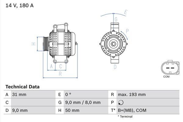 BOSCH 0 986 083 220 Alternator