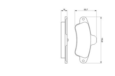 Brake Pad Set, disc brake BOSCH 0 986 424 277