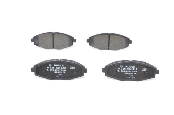 BOSCH 0 986 424 512 Brake Pad Set, disc brake