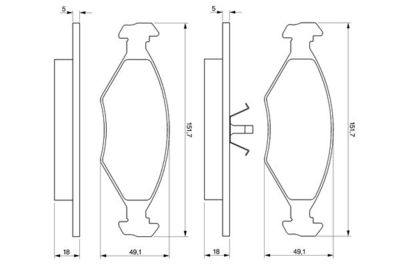 Brake Pad Set, disc brake BOSCH 0 986 424 514