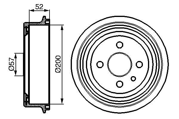 BOSCH 0 986 477 018 Brake Drum