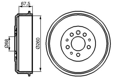 Brake Drum BOSCH 0 986 477 046