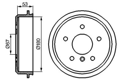 Brake Drum BOSCH 0 986 477 096