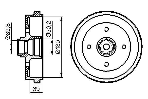 BOSCH 0 986 477 111 Brake Drum