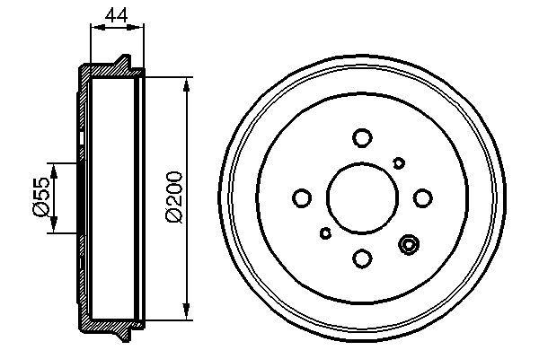 BOSCH 0 986 477 148 Brake Drum