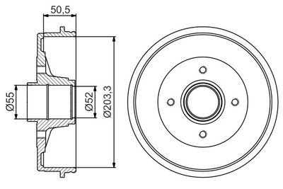 Brake Drum BOSCH 0 986 477 172