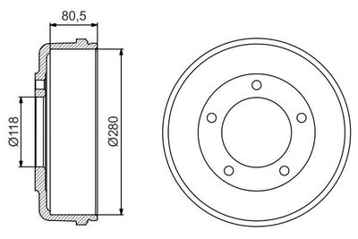 Brake Drum BOSCH 0 986 477 203