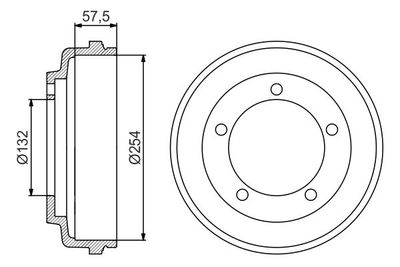 Brake Drum BOSCH 0 986 477 204