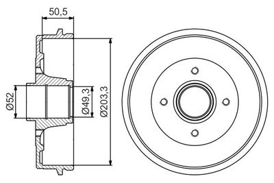 Brake Drum BOSCH 0 986 477 214