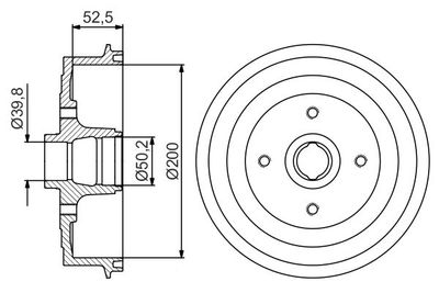 Brake Drum BOSCH 0 986 477 217