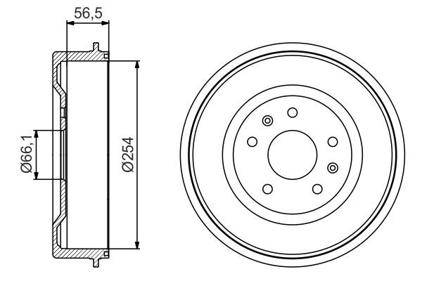 BOSCH 0 986 477 227 Brake Drum