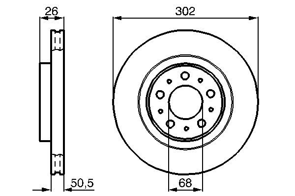 BOSCH 0 986 478 454 Brake Disc