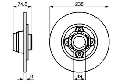 Brake Disc BOSCH 0 986 478 557