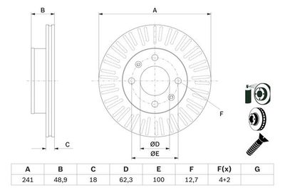 Brake Disc BOSCH 0 986 479 E73