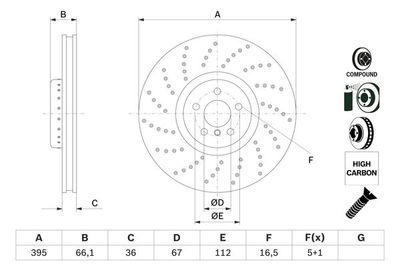 Brake Disc BOSCH 0 986 479 F64