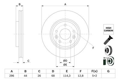 Brake Disc BOSCH 0 986 479 F71