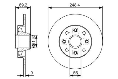 Brake Disc BOSCH 0 986 479 S43