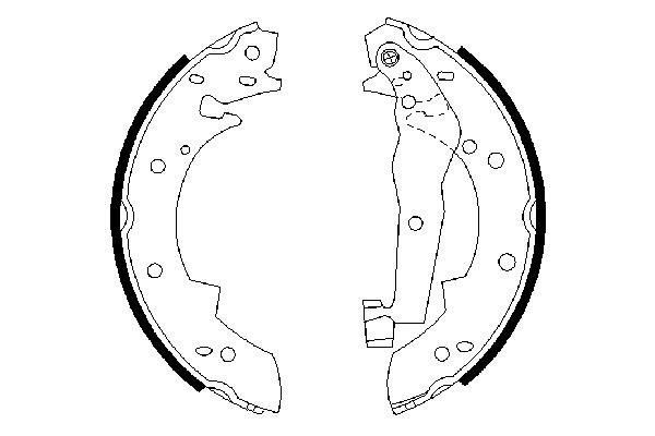 BOSCH 0 986 487 013 Brake Shoe Set