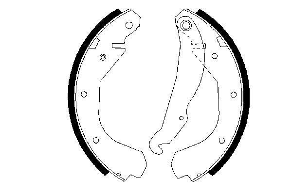 BOSCH 0 986 487 199 Brake Shoe Set