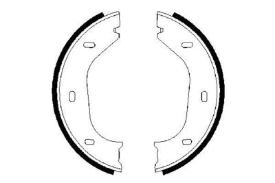 Brake Shoe Set, parking brake BOSCH 0 986 487 202