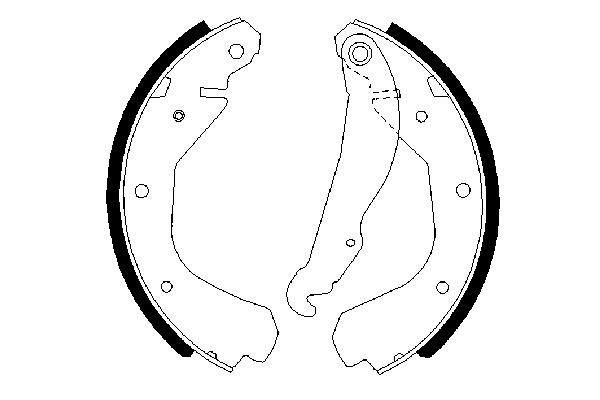 BOSCH 0 986 487 213 Brake Shoe Set