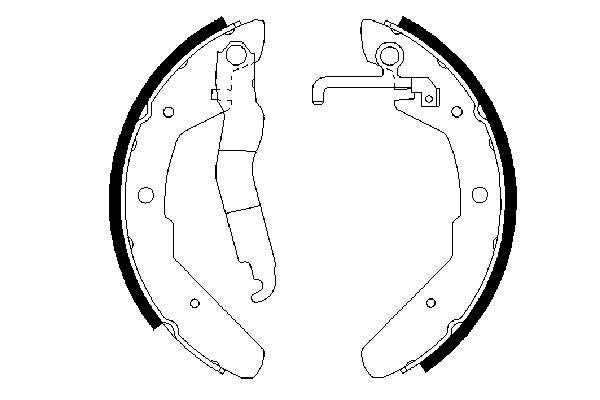 BOSCH 0 986 487 279 Brake Shoe Set