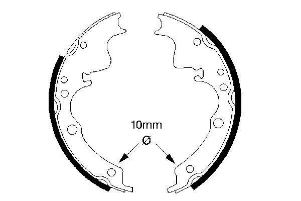 BOSCH 0 986 487 347 Brake Shoe Set