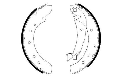 Brake Shoe Set BOSCH 0 986 487 522