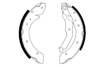 Brake Shoe Set BOSCH 0 986 487 528