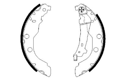 Brake Shoe Set BOSCH 0 986 487 549