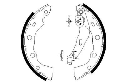 Brake Shoe Set BOSCH 0 986 487 577